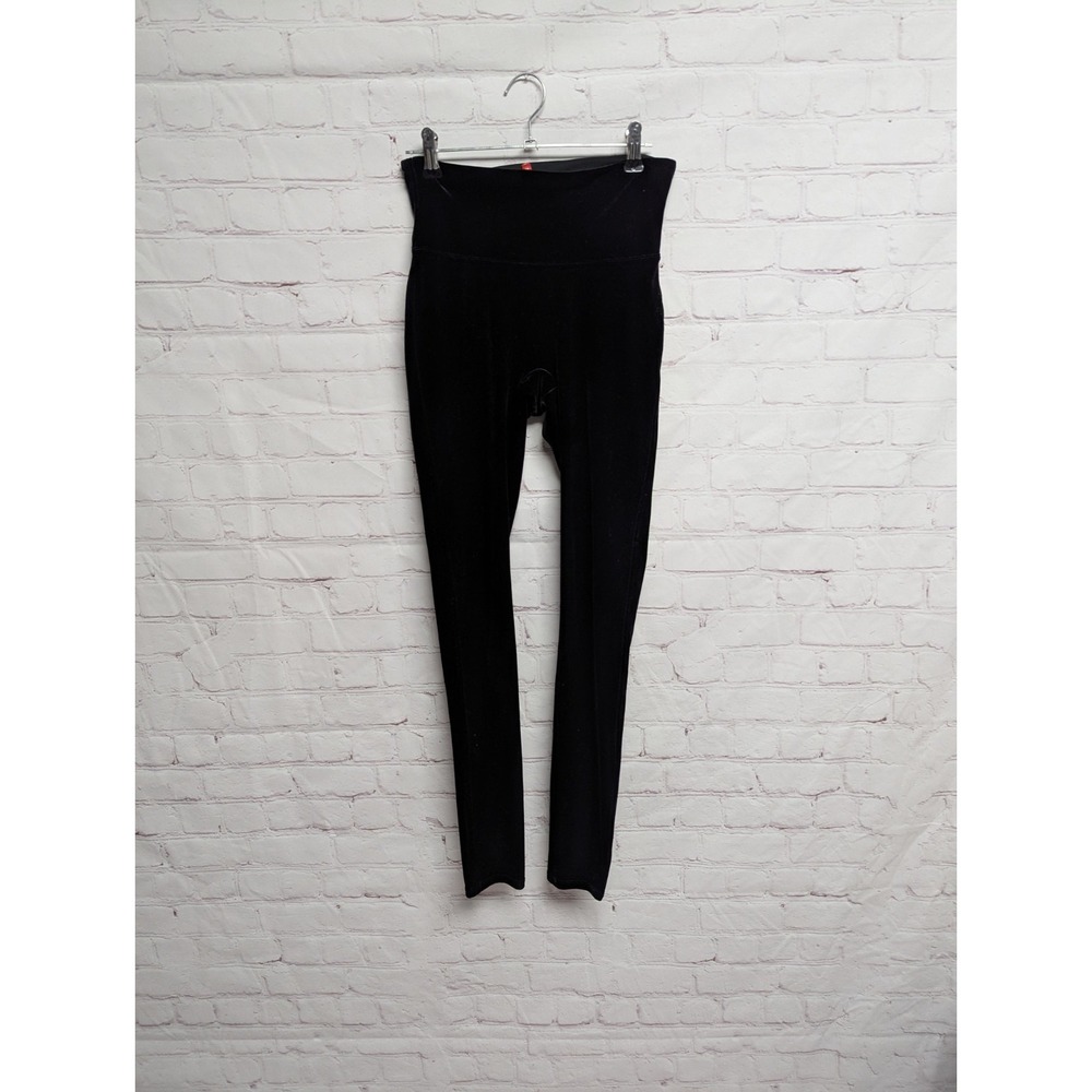 Spanx Womens Velvet Leggings Dark Romance Ballet Core Black High-Rise Small NWOT